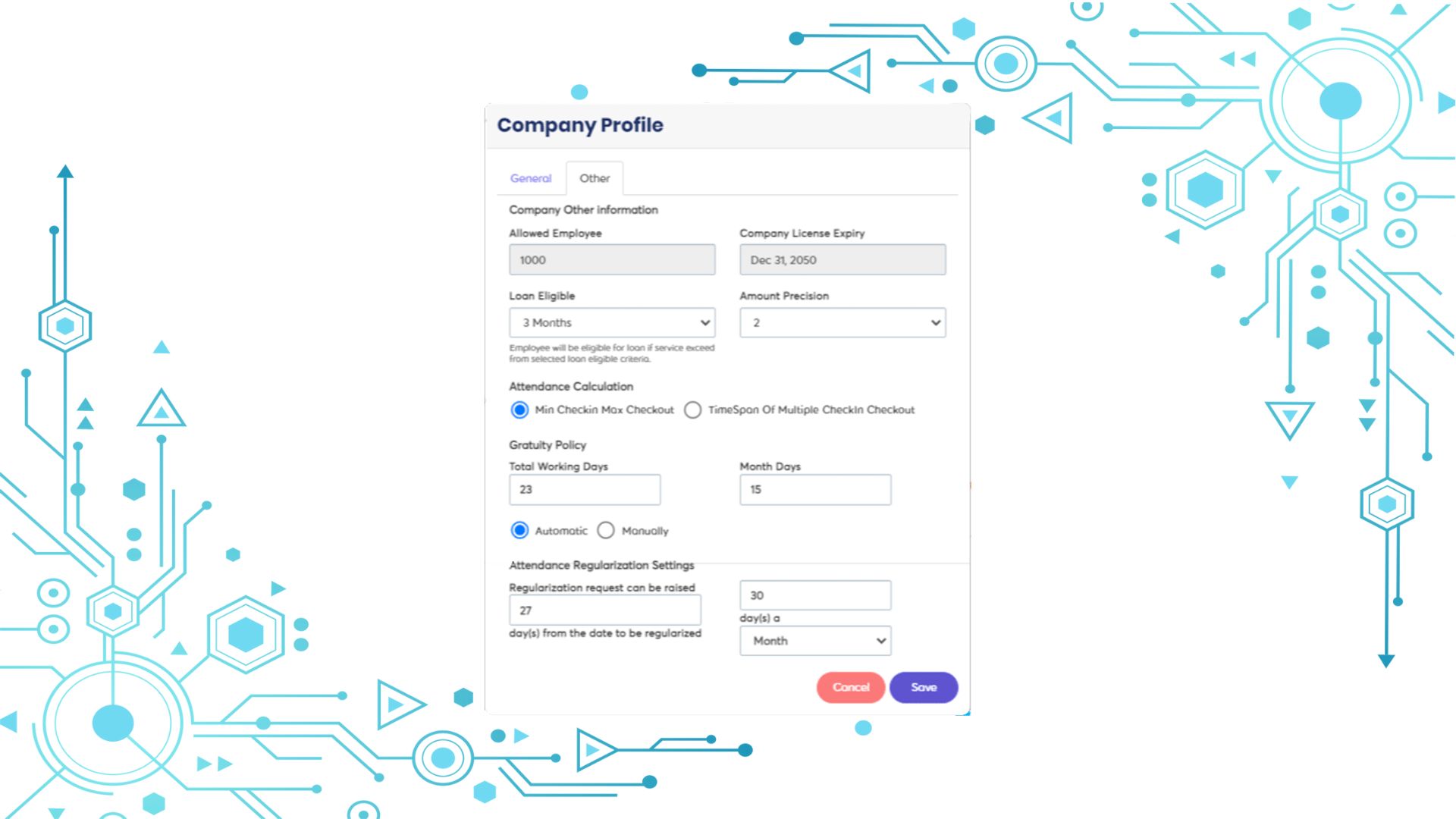 CONFIGURABLE LOAN POLICIES