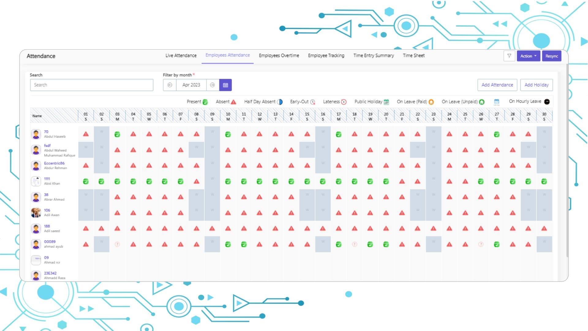 time and attandence Attendence Management-Automated Attendance