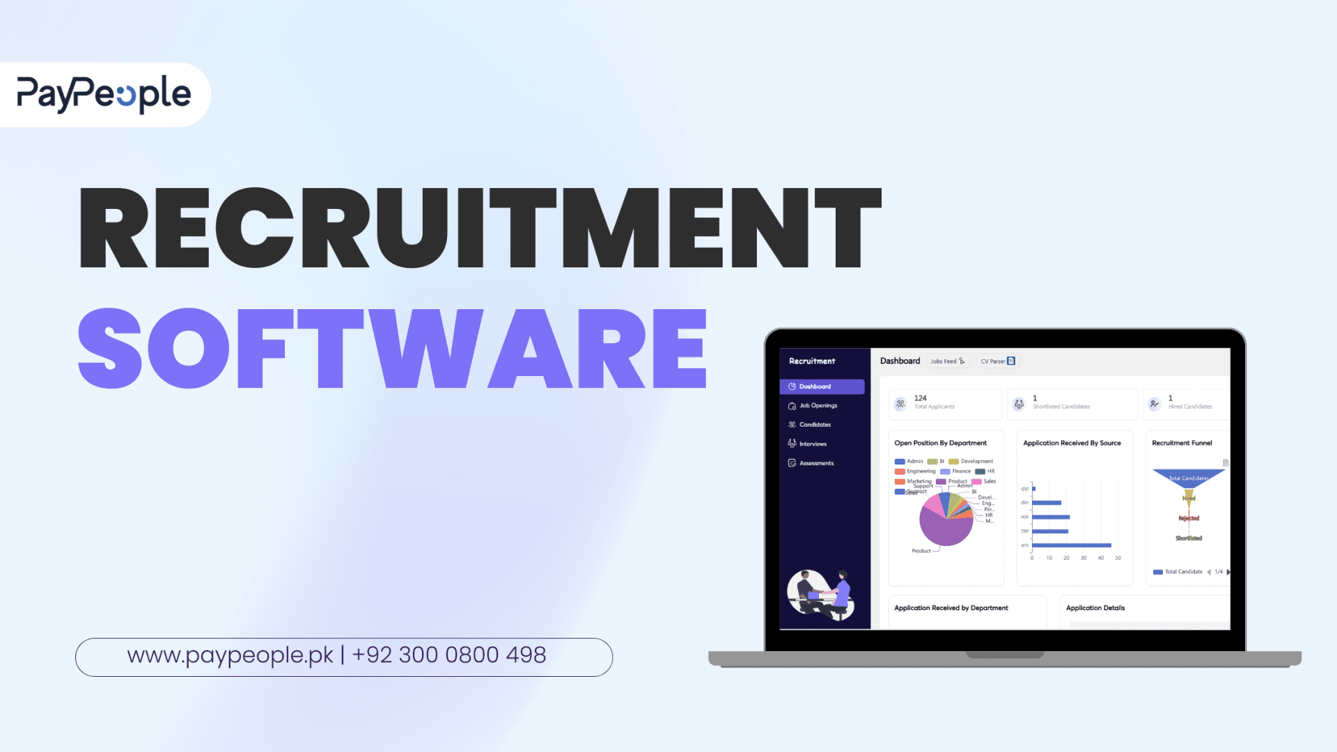 HR professional using recruitment software dashboard to manage candidate pipeline on a computer screen.